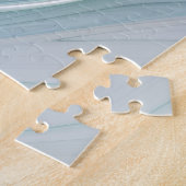 Abstracte blauwe groene vlinder Fantasy Fractal Ar Legpuzzel (Zijkant)