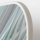 Abstracte blauwe groene vlinder Fantasy Fractal Ar Pickleball Paddle (Links Detail)