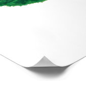 abstracte blauwe hydrangea waterverf poster (Hoek)