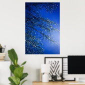 Abstracte Blauwe IJsboom Poster (Thuiskantoor)