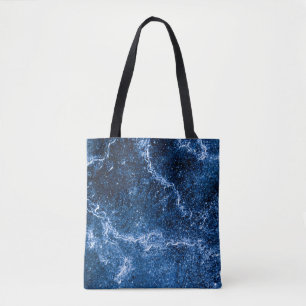 Abstracte blauwe ijskunst draagtas