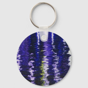 Abstracte Blauwe Keychain