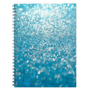 Abstracte blauwe lichten, artistieke achtergrond. notitieboek