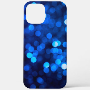 Abstracte blauwe lichtstippen iPhone 12 pro max hoesje