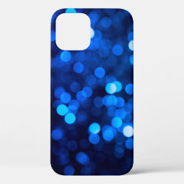 Abstracte blauwe lichtstippen iPhone 12 pro hoesje