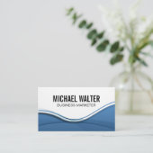 Abstracte Blauwe Lijnen Achtergrond Visitekaartje (Staand voorkant)