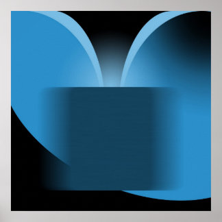 Abstracte blauwe luxe met zwarte AP0004 Poster