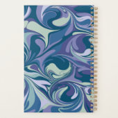 Abstracte blauwe marmer stijlvol, speciaal aangepa planner (Achterkant)