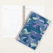 Abstracte blauwe marmer stijlvol, speciaal aangepa planner (Display)