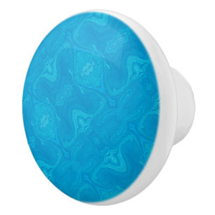 Abstracte Blauwe Marmeren Gepersonaliseerde Keramische Knop