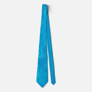 Abstracte Blauwe Marmeren Gepersonaliseerde Stropdas