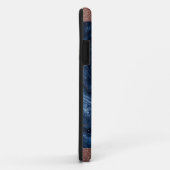 Abstracte Blauwe Marmeren Kunst met Gouden Glitter Case-Mate iPhone Case (Achterkant/rechts)