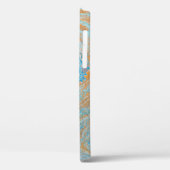 Abstracte blauwe marmertextuur Case-Mate iPhone case (Achterkant / Links)