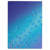 Abstracte Blauwe Moonbeams en Vlinders Klembord (Achterkant)