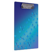 Abstracte Blauwe Moonbeams en Vlinders Klembord (Rechts)