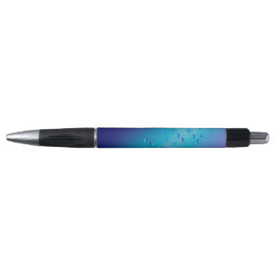 Abstracte Blauwe Moonbeams en Vlinders Pen
