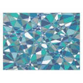 Abstracte blauwe mozaïek tafelkleed (Voorkant (Horizontaal))