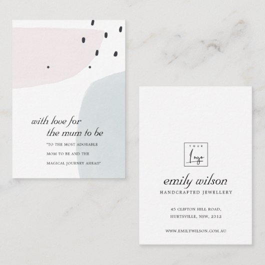 ABSTRACTE BLAUWE MUM VOOR DE VERSCHIJNSELAAR MET V PLAATSKAARTJE (Voorkant / Achterkant)