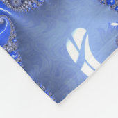 Abstracte Blauwe Ombre Fractal Bubbles Fleece Deken (Hoek)
