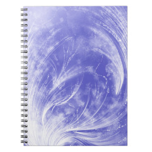 Abstracte Blauwe Paardebloemen en vuurvliegjes Notitieboek