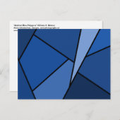 Abstracte blauwe polygons briefkaart (Voorkant / Achterkant)