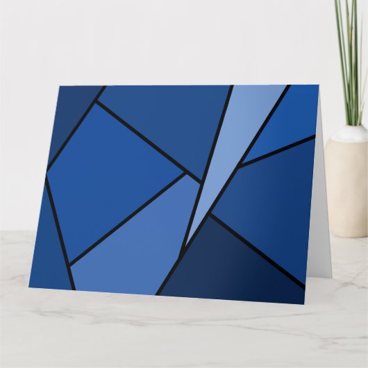 Abstracte blauwe polygons kaart (Voorkant)