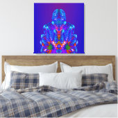 Abstracte blauwe robot canvas afdruk (Insitu (Slaapkamer))