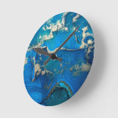 Abstracte blauwe  ronde klok (Hoek)