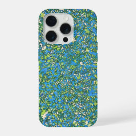 Abstracte blauwe spatten voor kunstliefhebbers Mod iPhone 15 Pro Hoesje
