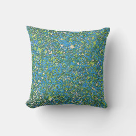 Abstracte blauwe spatten voor kunstliefhebbers Mod Kussen