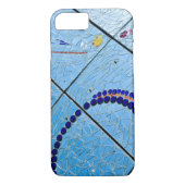 Abstracte blauwe spiegelmozaïek Case-Mate iPhone case (Achterkant)