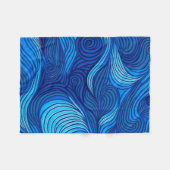 Abstracte Blauwe Turquoise Ocean Water Waves | Fleece Deken (Voorkant (Horizontaal))