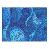 Abstracte Blauwe Turquoise Ocean Water Waves | Tafelkleed (Voorkant (Horizontaal))