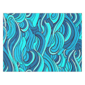 Abstracte Blauwe Turquoise Ocean Water Waves | Tafelkleed (Voorkant (Horizontaal))