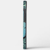 Abstracte blauwe turquoise oranje fractale kunst s Case-Mate iPhone case (Achterkant / Links)