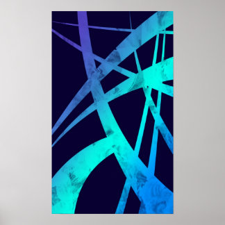 Abstracte blauwe vectoren poster