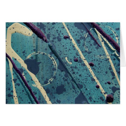 Abstracte blauwe verfkunst (Voorkant Horizontaal)