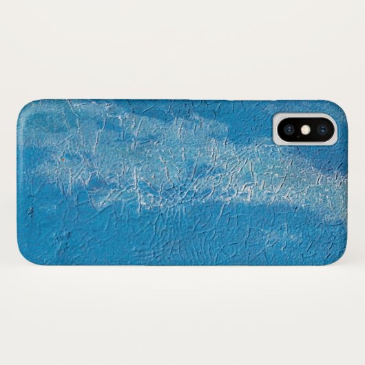 abstracte blauwe verftextuur Case-Mate iPhone case (Achterkant (horizontaal))