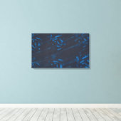 Abstracte Blauwe Vormen op marinesunerschilderCanv Canvas Afdruk (Insitu (Houten vloer))