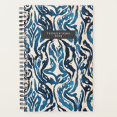 Abstracte blauwe Waterverf Patroonplank Planner (Voorkant)