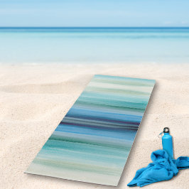 Abstracte blauwe Waterverf Yogamat