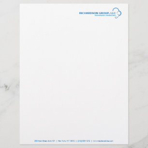 ABSTRACTE BLAUWE WOLK LOGO Letterhoofd Custom Briefhoofd