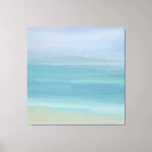 Abstracte blauwe zee met prachtige Calm Ocean Canvas Afdruk (Voorkant)