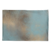 Abstracte Blauwgroen blauwe goudkunst Kussensloop (Achterkant)