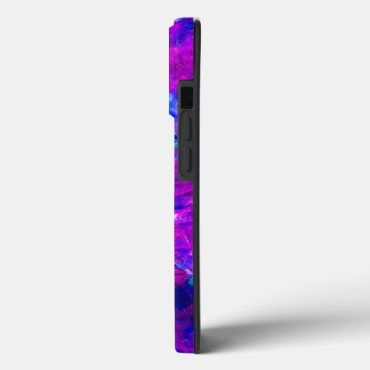 Abstracte Blauwgroen en roze vlammen Case-Mate iPhone Case (Achterkant / Links)