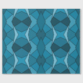 Abstracte Blauwgroen geometrische vormen Cadeaupapier (Vlak)