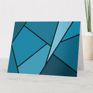 Abstracte Blauwgroen polygons Kaart
