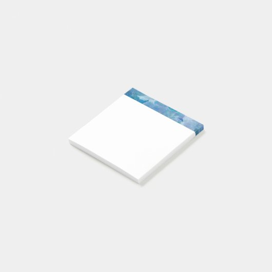 Abstracte Blauwgroen Sticky Notes 3" x 3" (Schuin)