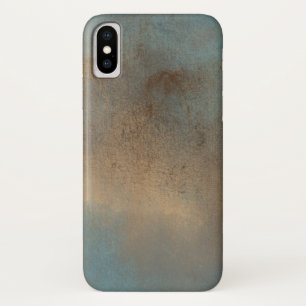 Abstracte blauwtinten gekleurde illustraties iPhone x hoesje