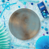 Abstracte blauwvlies, geschilderde kunst papieren bordje (Feest)